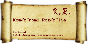 Komáromi Rozália névjegykártya