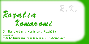 rozalia komaromi business card